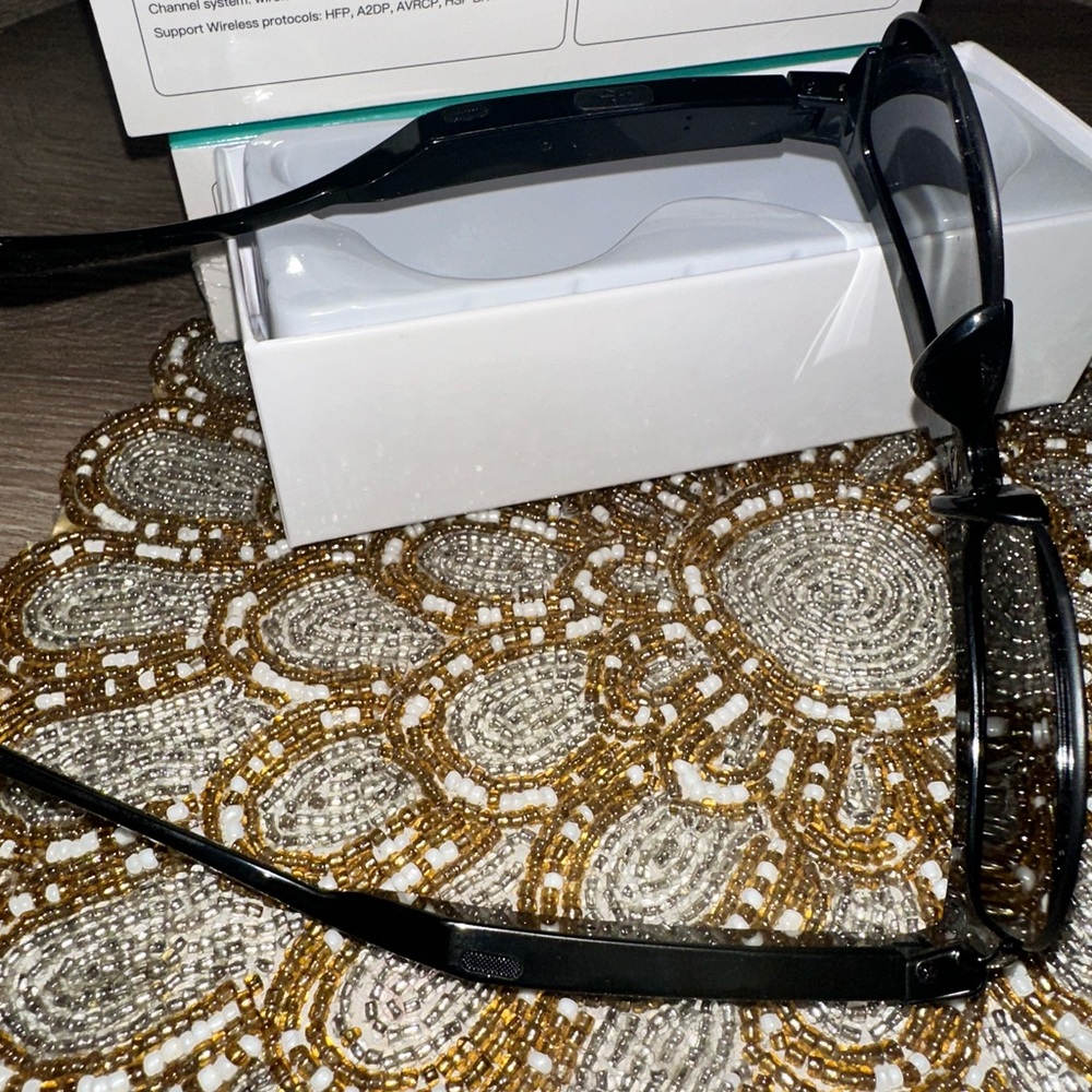 NWT Black Wireless Headset Glasses With Built In mic - Picture 6 of 9